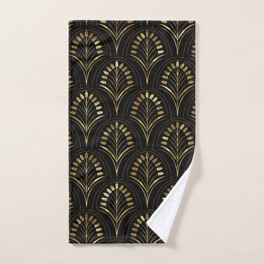 Gold Art Deco-patroon Bad Handdoek (Handdoek)