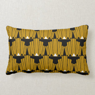 Gold Art Deco-patroon Kussen
