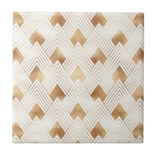 Gold Art Deco-patroon Tegeltje