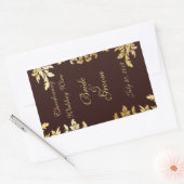 Gold Art Nouveau Wedding Wine Label Sticker (Envelop)