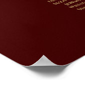 Gold & Auburn Brown 11 Table Mariage Tableau de si (Coin)