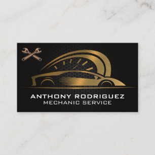 Gold Auto Logo Koolstofvezel Wrenches Visitekaartje