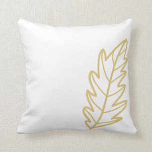Gold Autumn Leaf Pillow Kussen