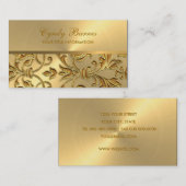 Gold avec Carte de visite Gold Damask (Devant / Derrière)