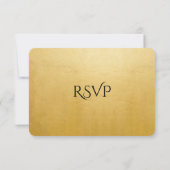 Gold avec Peacock Wedding carte RSVP (Dos)