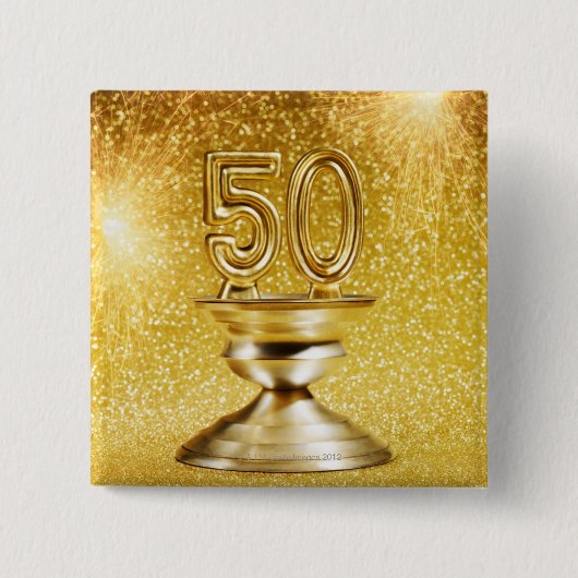 Gold Awards Vierkante Button 5,1 Cm (Voorkant)