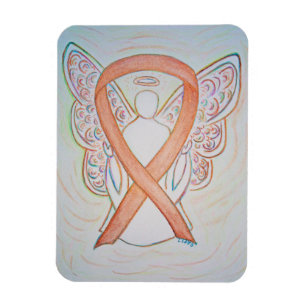 Gold Awareness Ribbon Angel Art Magnet Magneet
