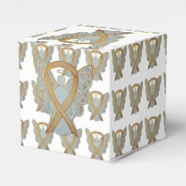 Gold Awareness Ribbon Angel Party Favor Boxes Bedankdoosjes