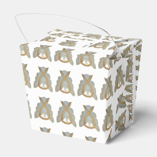 Gold Awareness Ribbon Angel trekt professordozen u Bedankdoosjes (Achterkant)