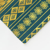 Gold Aztec Inca Mayan Calendar Fleece Deken (Hoek)