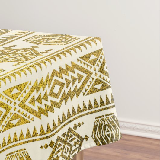 Gold Aztec Peruvian Tribal Pattern Tafelkleed (Voorbeeld)
