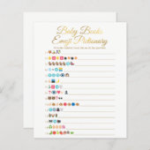 Gold Baby Books Emoji Pictionary Game (Voorkant / Achterkant)