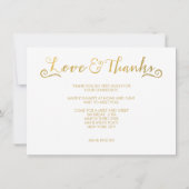 Gold Baby Geboorte Aankondiging 3 Fotosjabloon (Achterkant)