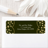 Gold Baby's Breath Floral Rustic Olive Green Etiket (Insitu)