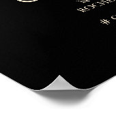 Gold Baby's Breath Wedding Welcome Sign Black Poster (Hoek)