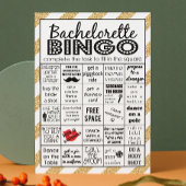 Gold Bachelorette Bingo, partijspel, uitdaging Kaart