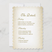 Gold Bachelorette Weekend Party Kaart (Achterkant)