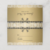 Gold Background en White Lace (Buitenkant ongevouwen)