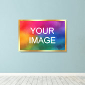 Gold Background for Your Upload Image Photo Logo Canvas Afdruk (Insitu (Houten vloer))