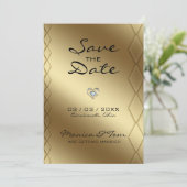 Gold Background Save The Date (Staand voorkant)