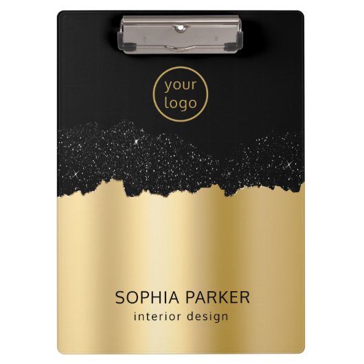 Gold Background White Spark Klembord (Voorkant)