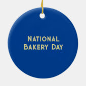 Gold Bakery Icon-kerstversiering Keramisch Ornament (Achterkant)
