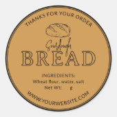 Gold Bakery Zuurdesembrood Bedankt Sticker (Voorkant)