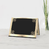 Gold Ballerina Dansend Gefeliciteerd Kaart (Achterkant)