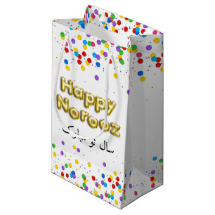 Gold Balloon Happy Norooz Persian Nieuwjaar Klein Cadeauzakje
