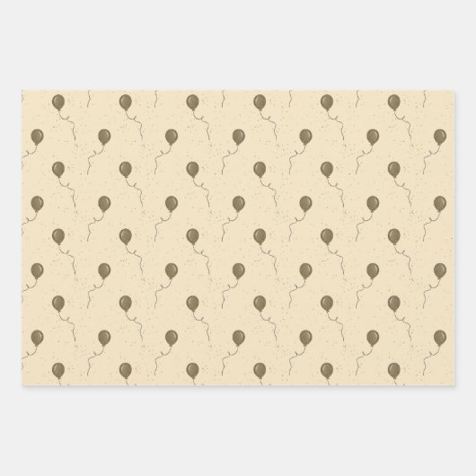 Gold Balloons en Sparkly Sky Wedding Inpakpapier Vel (Voorkant 3)