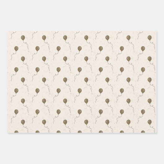 Gold Balloons en Sparkly Sky Wedding Inpakpapier Vel (Voorkant)