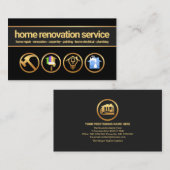 Gold Banner Creative Handyman Construction Tools Visitekaartje (Voorkant / Achterkant)