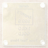 Gold Bar Glazen Onderzetter (Achterkant)