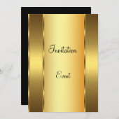 Gold bar Invitation Kaart (Voorkant / Achterkant)