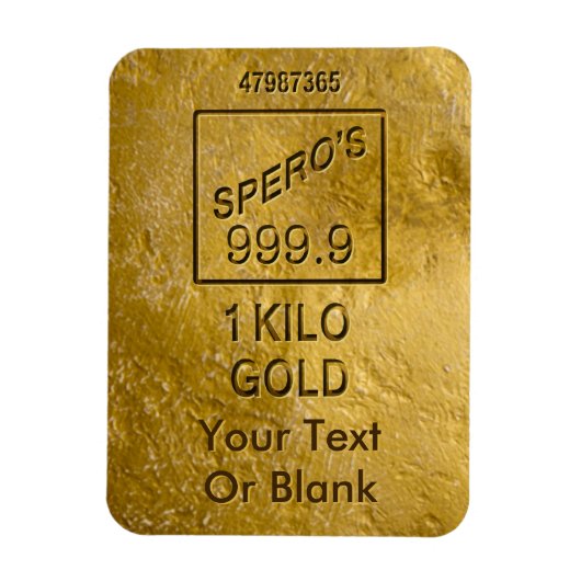 Gold Bar Magneet (Verticaal)