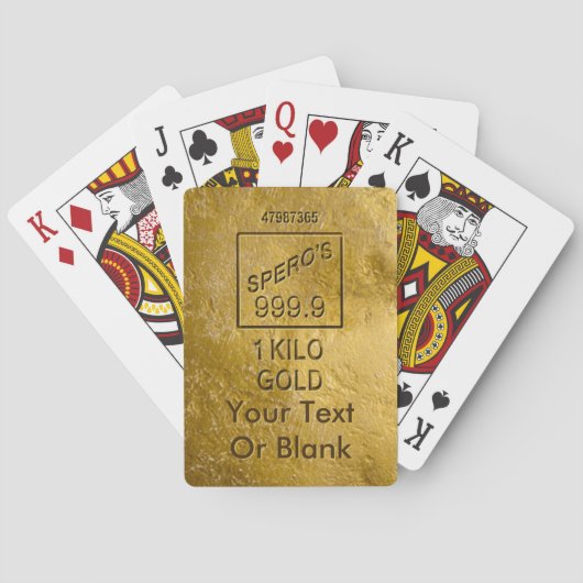 Gold Bar Pokerkaarten (Achterkant)