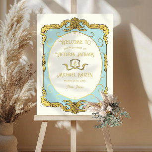 Gold Baroque Regency Gold Wedding Welkomstbord Poster