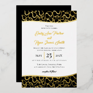 Gold Baseball Folie Invitation Folie Uitnodiging