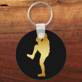 GOLD BASEBALL PLAYER SLEUTELHANGER (Voorkant)