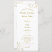 Gold Baseball Trouwprogramma Programma (Voorkant / Achterkant)