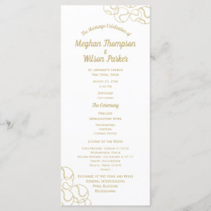 Gold Baseball Trouwprogramma Programma