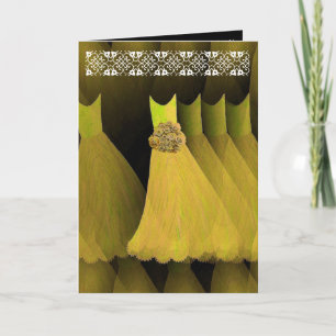 GOLD Be My Bridesmaid Invitation avec Dentelle Tri