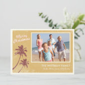 Gold  Beach-kerstkaarten Feestdagenkaart (Staand voorkant)