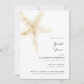 Gold Beach Mariage Mariée Brunch Shower Invitation (Devant)