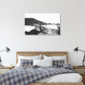 Gold Beach, Oregon Bridge over de rivier de Rogue Canvas Afdruk (Insitu (Slaapkamer))