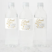 Gold Bedankt voor je bruiloft Waterfles Etiket (Flessen)