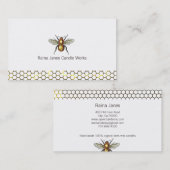 Gold Bee Honeycomb Beekeeper Honey Appiary Visitekaartje (Voorkant / Achterkant)