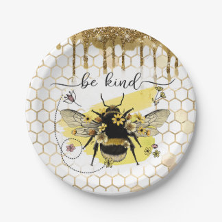 Gold Bee Kind Papieren Bordje