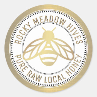 GOLD BEE LOGO IMKER HONEY DEKSEL POT LABEL