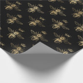 Gold  Bee Pattern-bedekking Cadeaupapier (Hoek)
